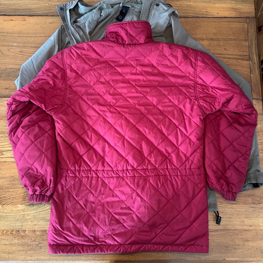 Vintage L.L Bean 3-in-1 Shell Jacket With Reversible Fleece Liner Coat Medium - Picture 12 of 12